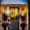 Gold Pre Lit Christmas Lantern Balls Set of 3 with LED Lights and Hooks